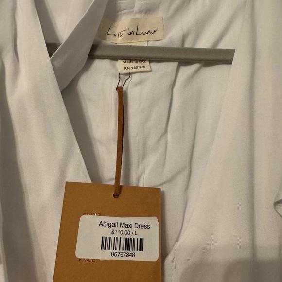 White Ruffled Button-Down Dress - Picture 2 of 2